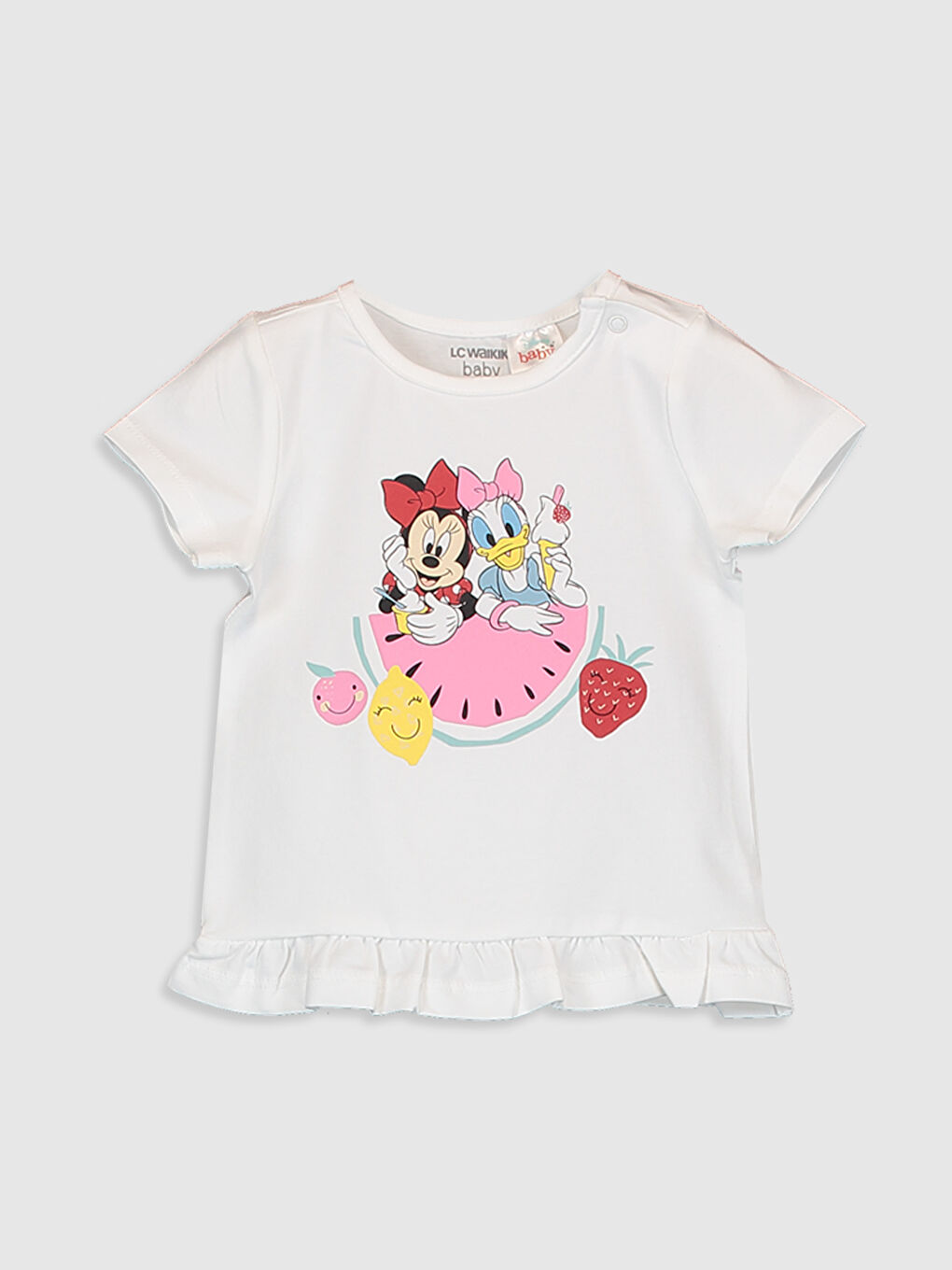 Tricou imprimat Daisy Duck și Minnie Mouse pentru bebeluși fete-2