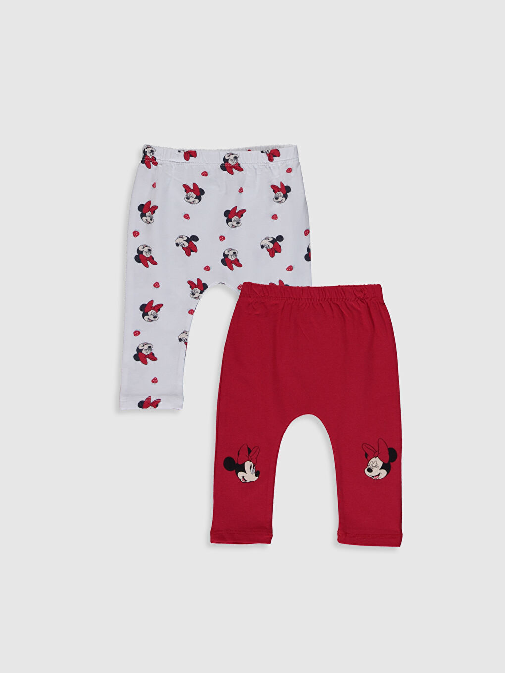 Новорожденные Минни Маус С принтом Хлопковые Брюки 2 Штуки