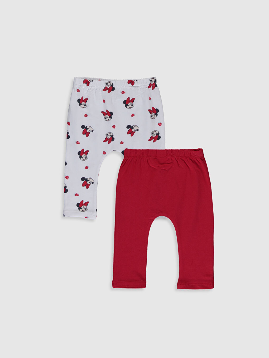 Новорожденные Минни Маус С принтом Хлопковые Брюки 2 Штуки-1