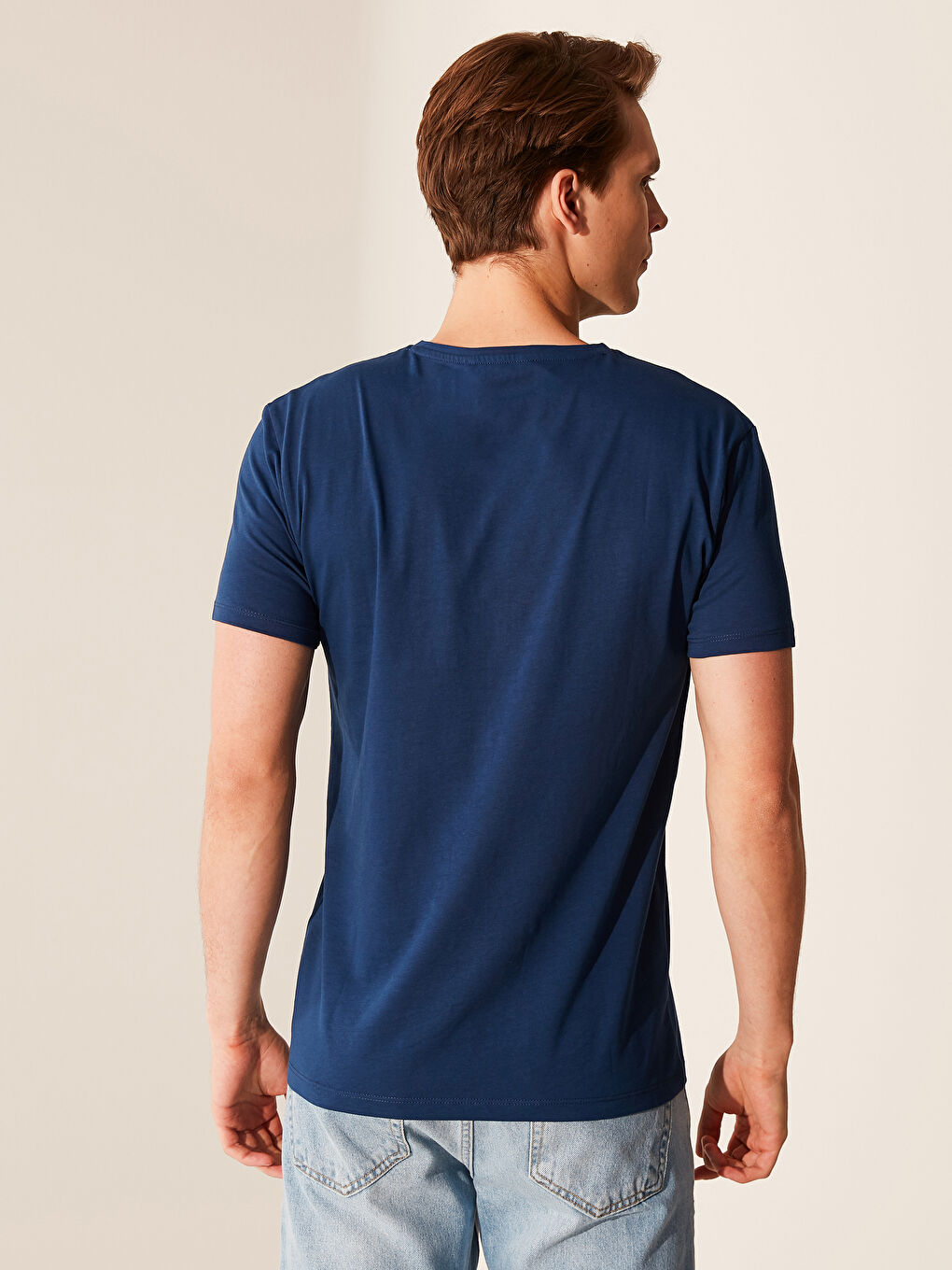 Футболка из чесаного хлопка для мужчин-3