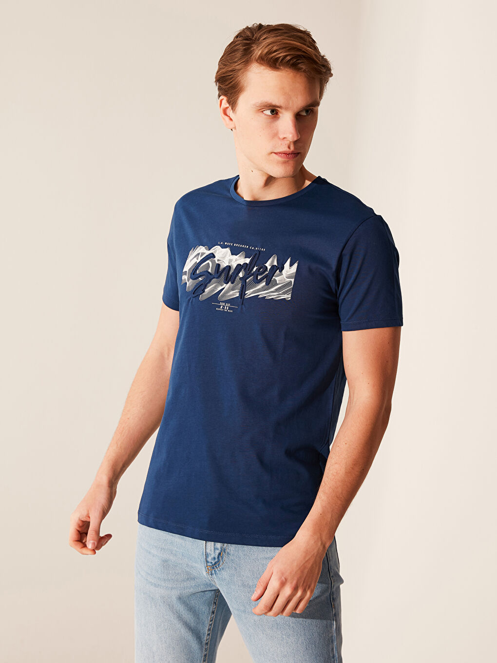 Футболка из чесаного хлопка для мужчин-1