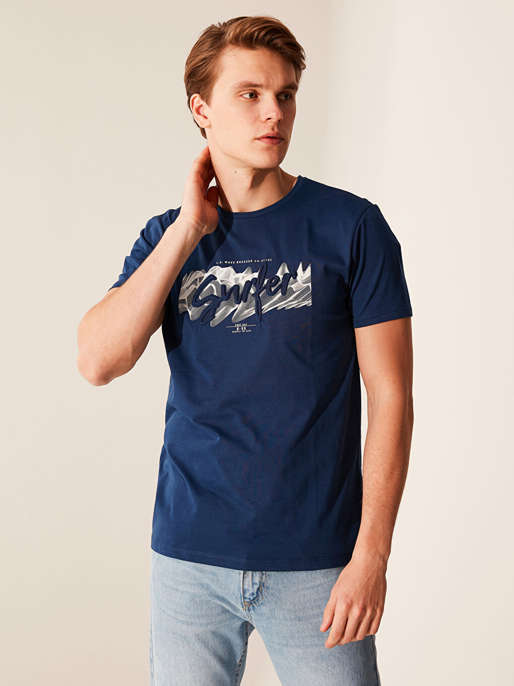 Футболка из чесаного хлопка для мужчин-5