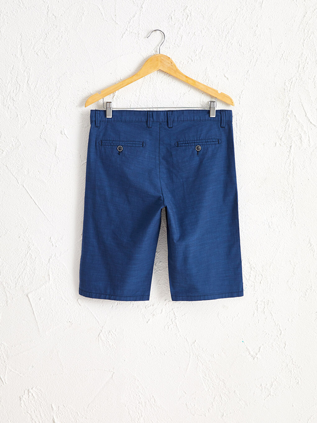 Mavi Standart Kalıp Bermuda Erkek Şort-1