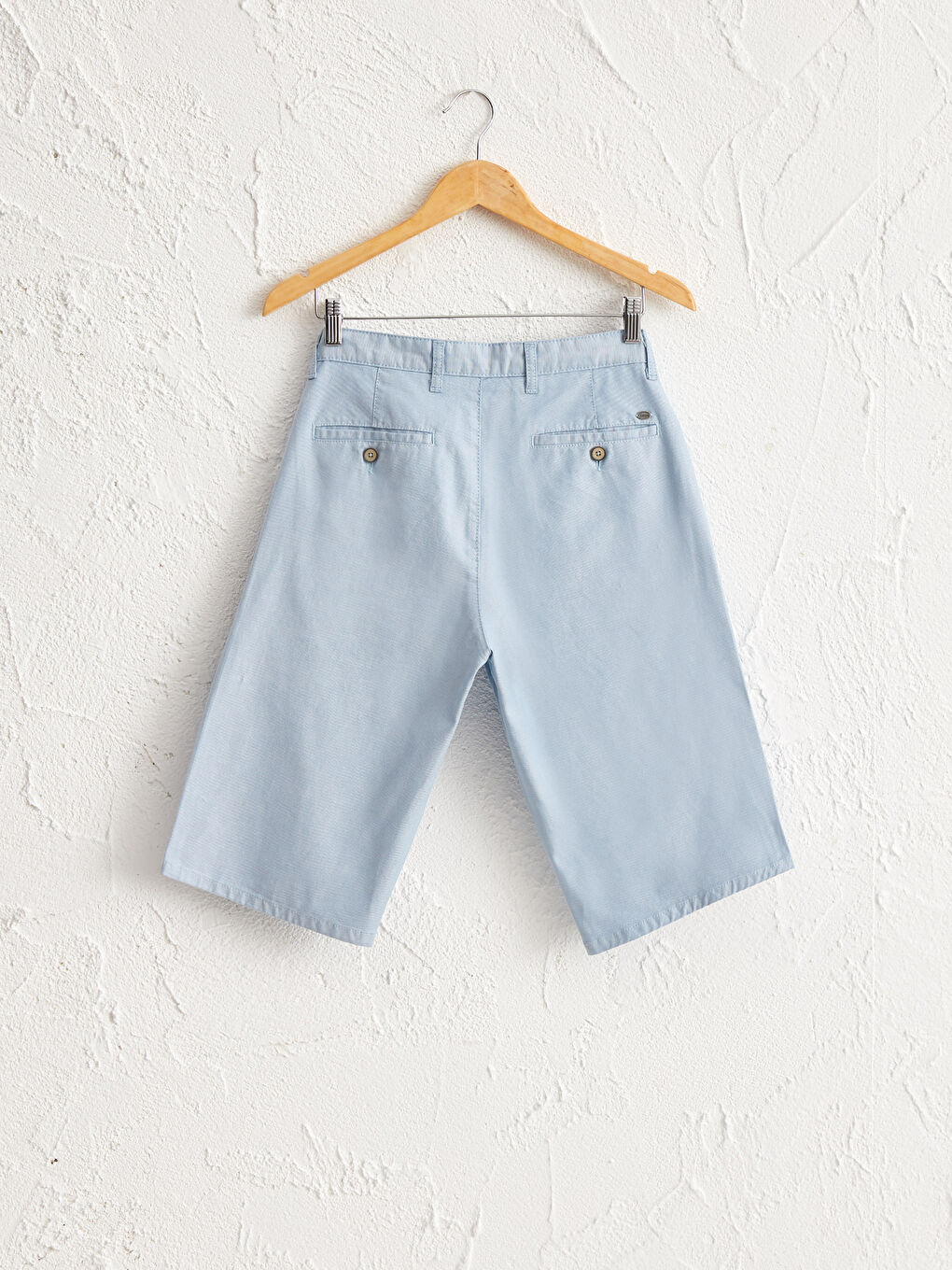 Mavi Regular Fit Bermuda Şort-1