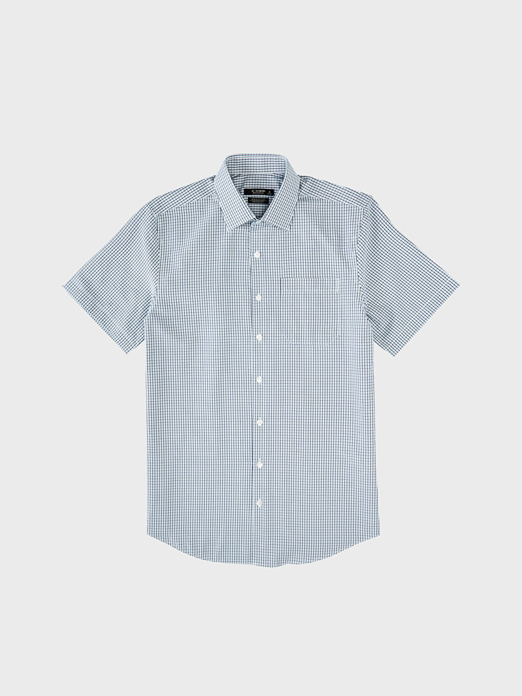 Стандартная посадка узорчатая рубашка с коротким рукавом-1