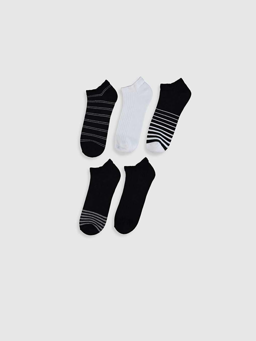 Karışık Renk İpliği Boyalı Patik Çorap-1