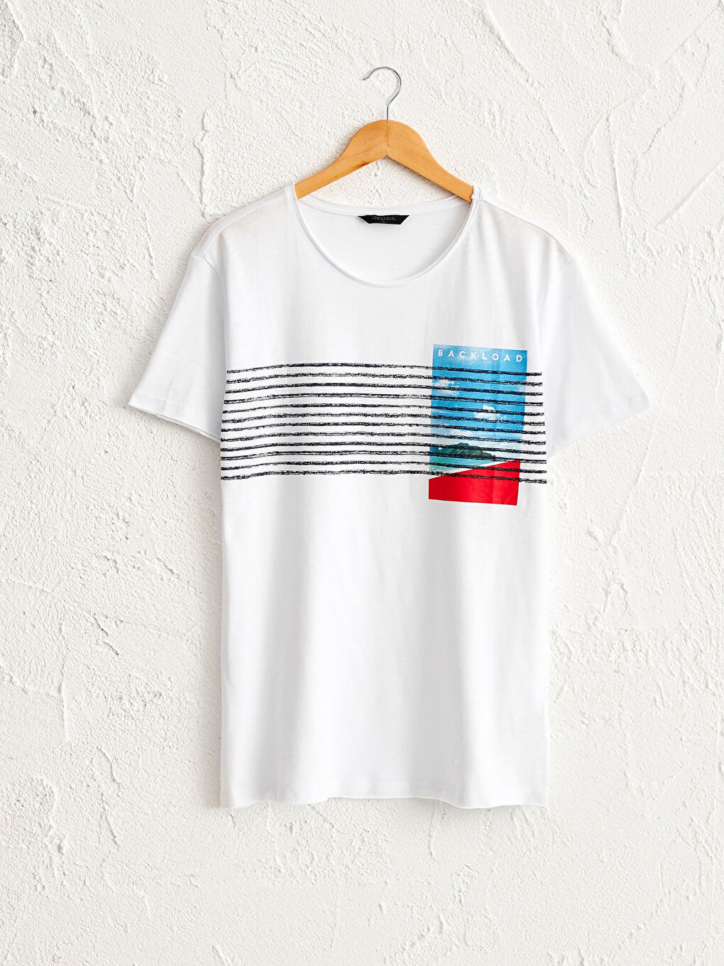 Crew Neck Printed Combed Cotton T-Shirt