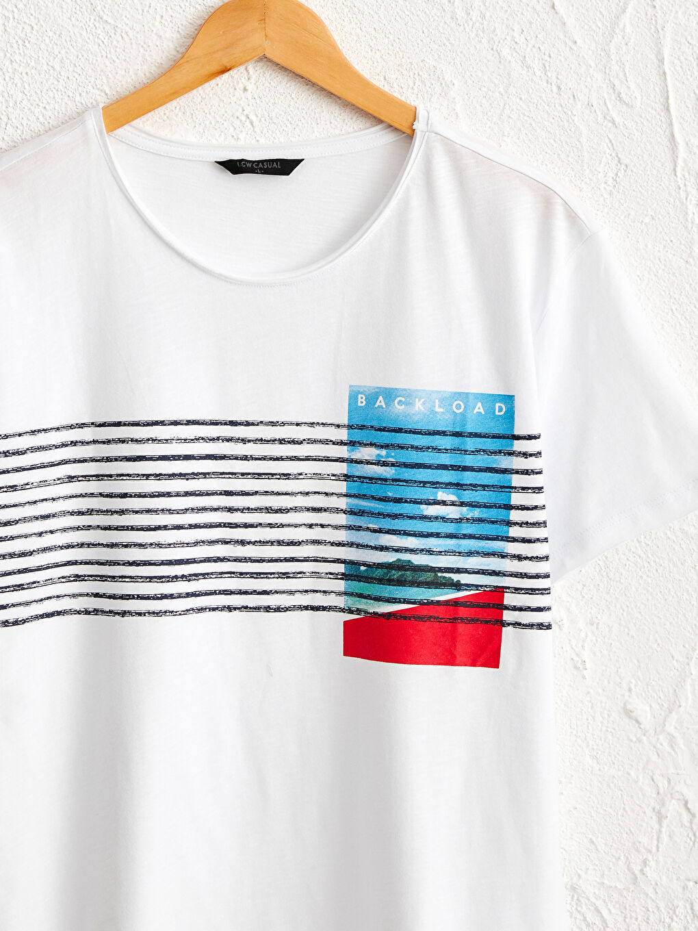 Crew Neck Printed Combed Cotton T-Shirt-2