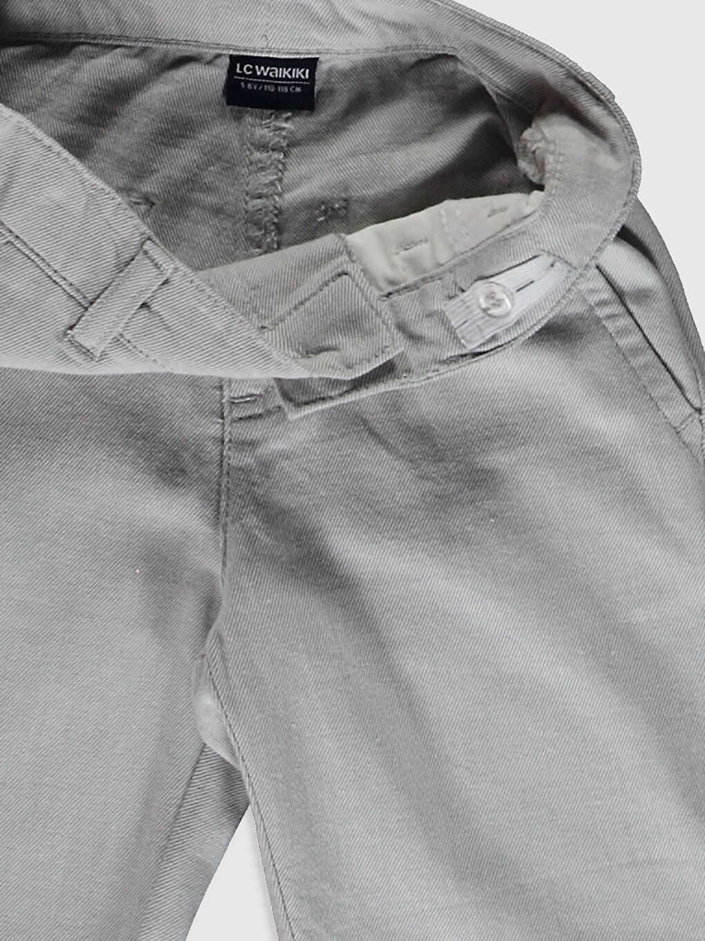 Gri Basic Gabardin Erkek Çocuk Şort-4