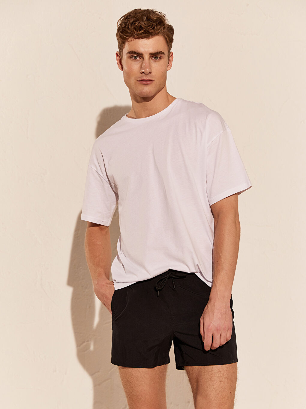 Siyah Hızlı Kuruyan Basic Erkek Deniz Şortu