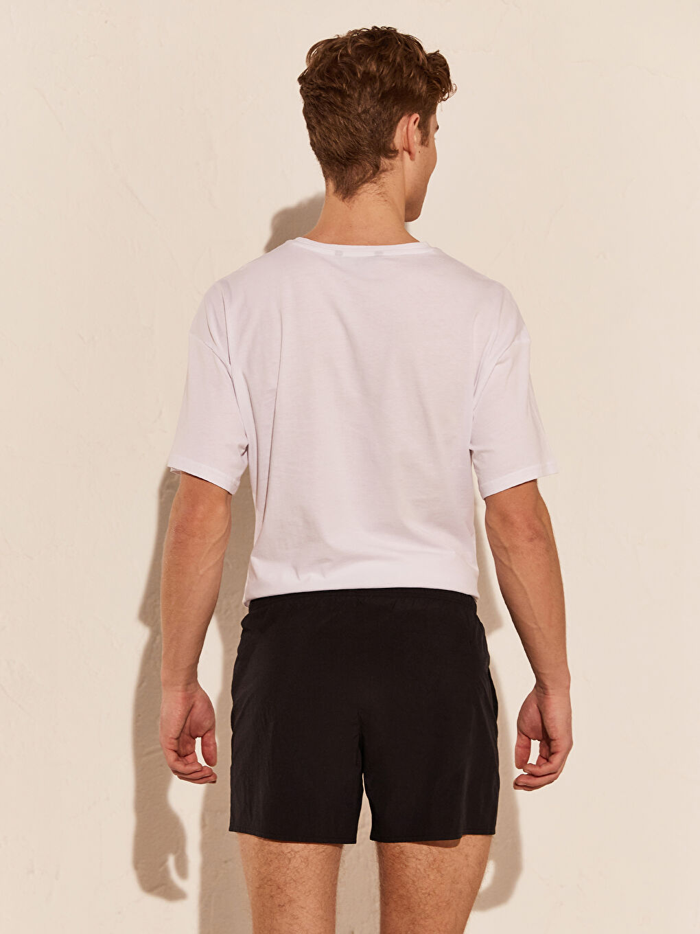 Siyah Hızlı Kuruyan Basic Erkek Deniz Şortu-3