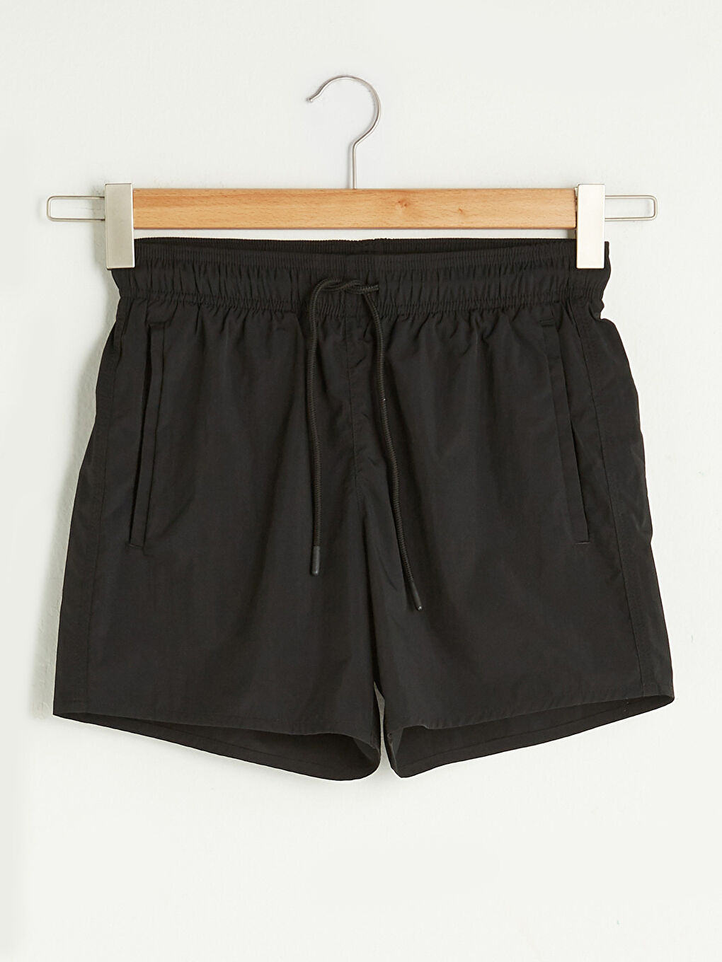 Siyah Hızlı Kuruyan Basic Erkek Deniz Şortu-5