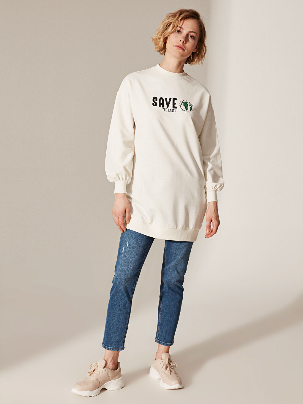 Letter Printed Sweatshirt-2