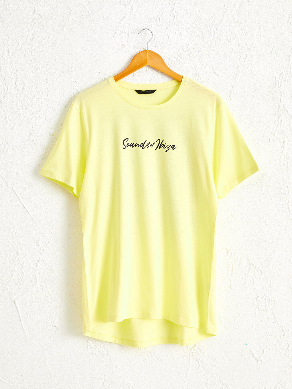 Футболка из чесаного хлопка с круглым вырезом и принтом