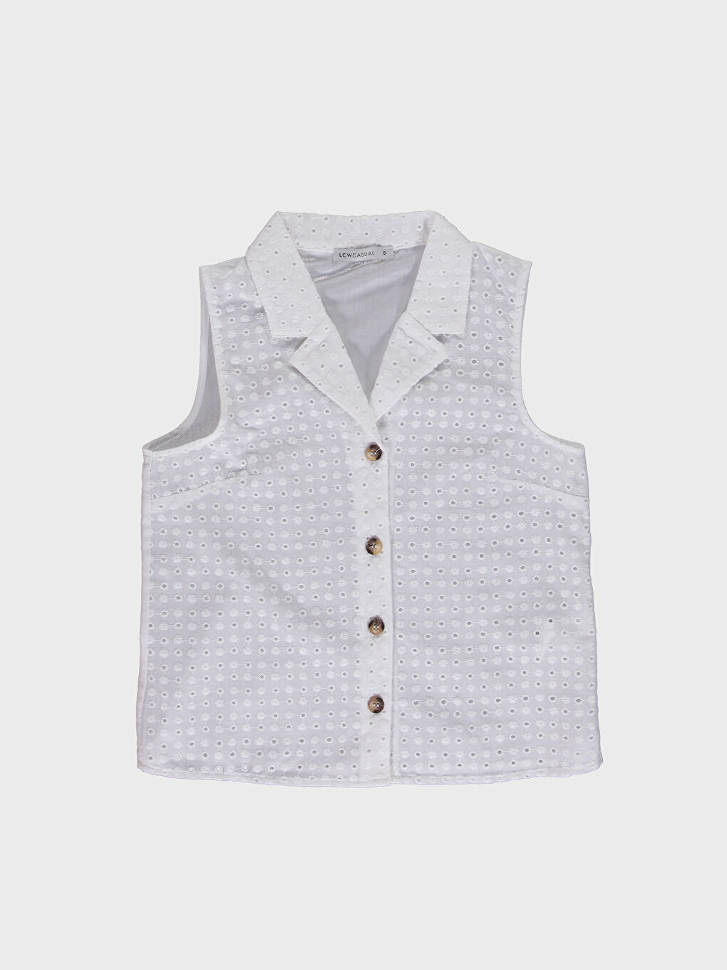 Chemise Sans Manches en Popeline pour Femmes à Coupe Régulière-1