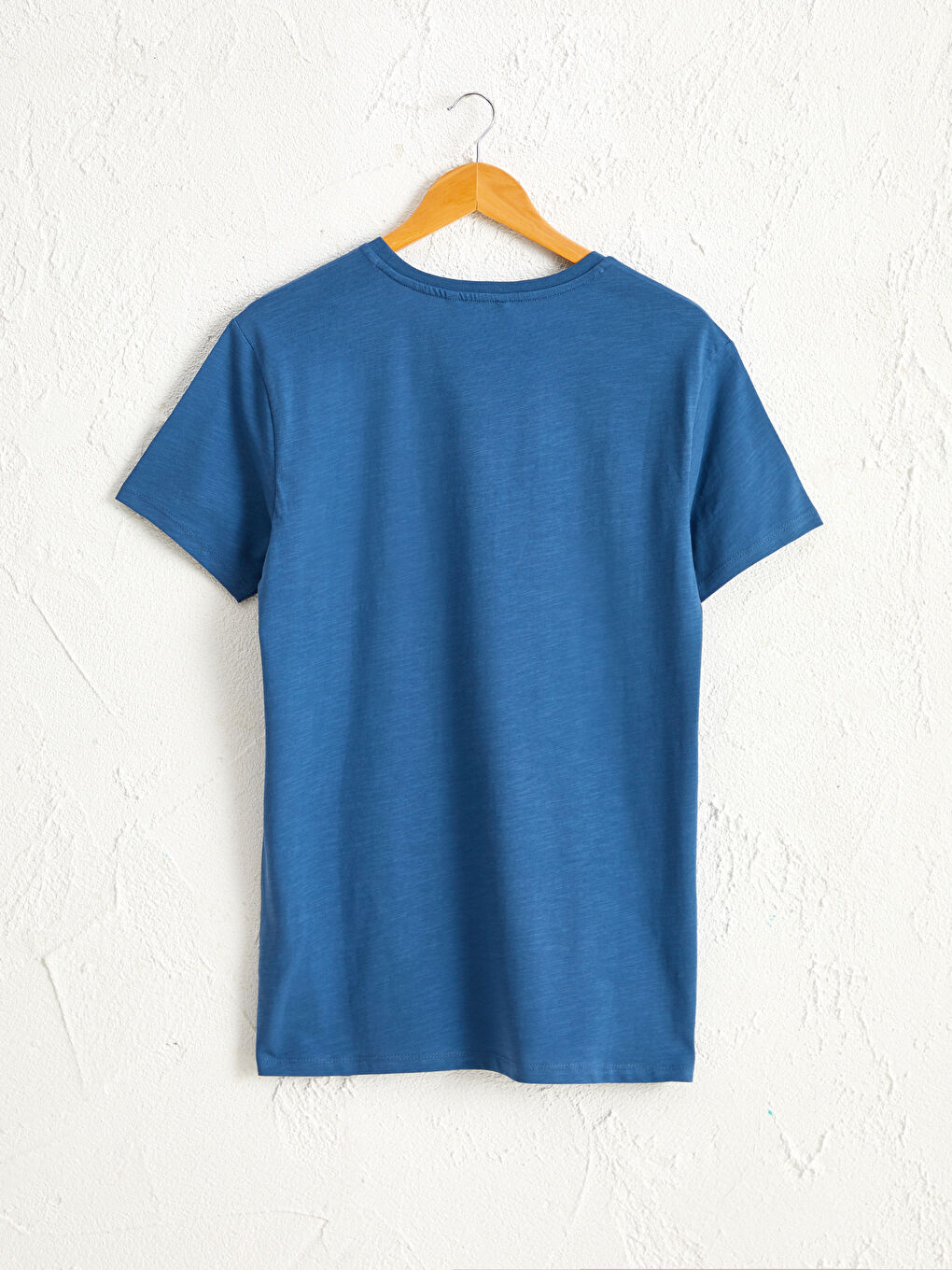 İndigo Bisiklet Yaka Baskılı Tişört-1