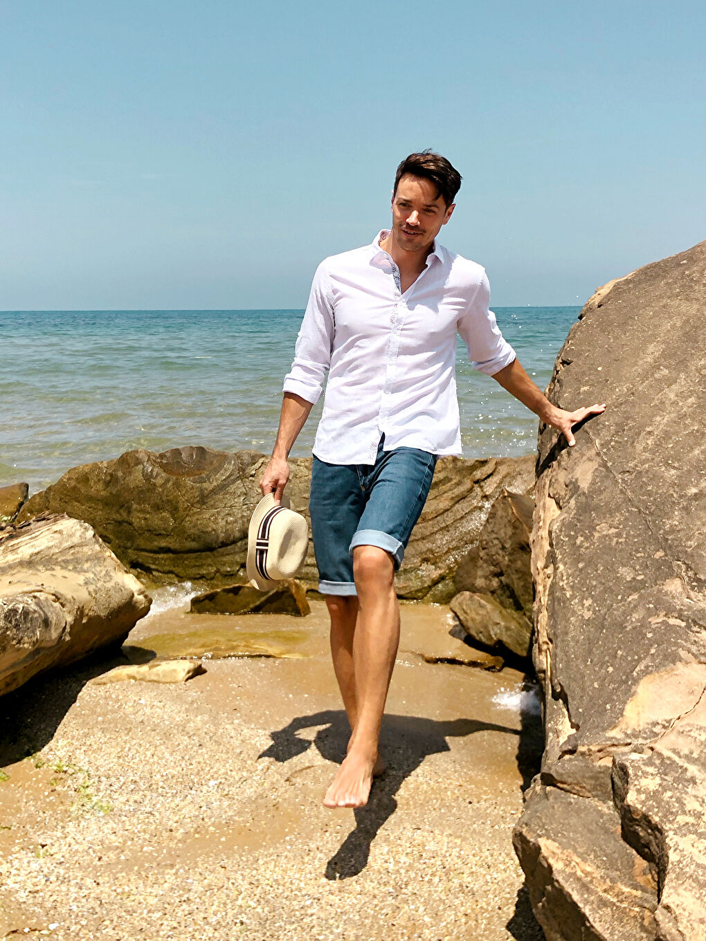 Beyaz Ekstra Slim Fit Uzun Kollu Poplin Gömlek-1