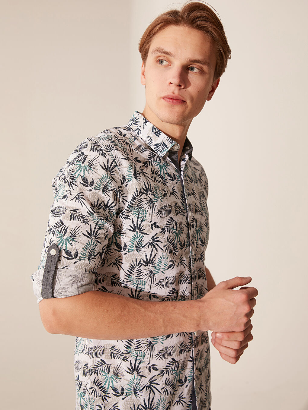 Mavi Poplin Erkek Gömlek