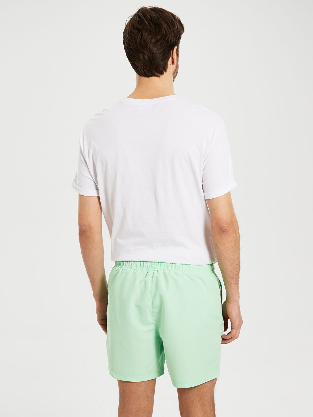 Above Knee Length Basic Sea Shorts-4