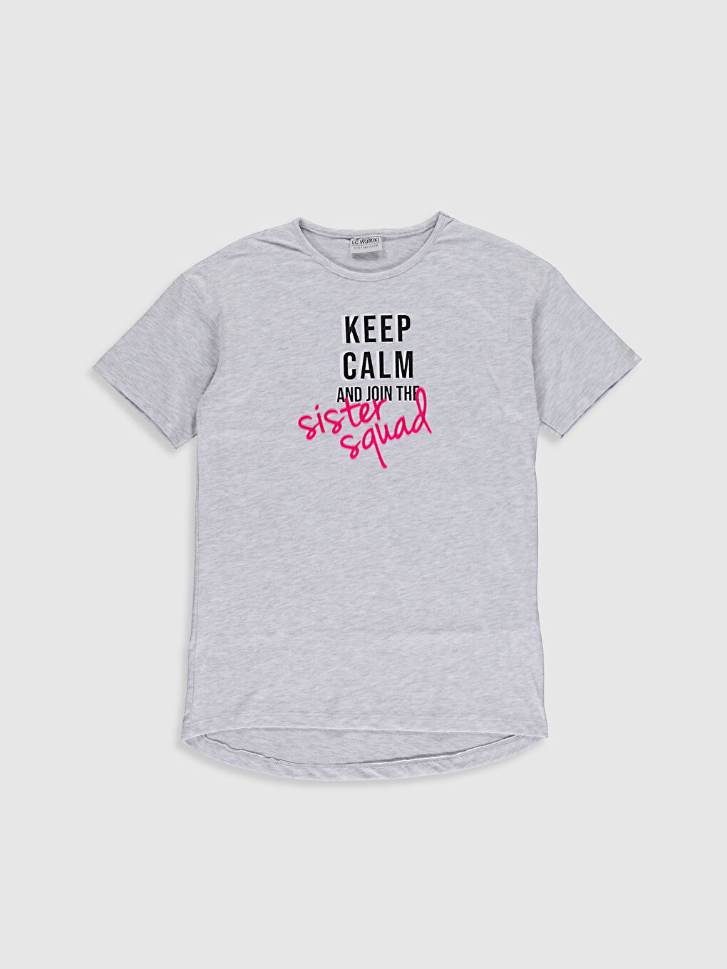 Beyaz Kız Çocuk Baskılı Tişört