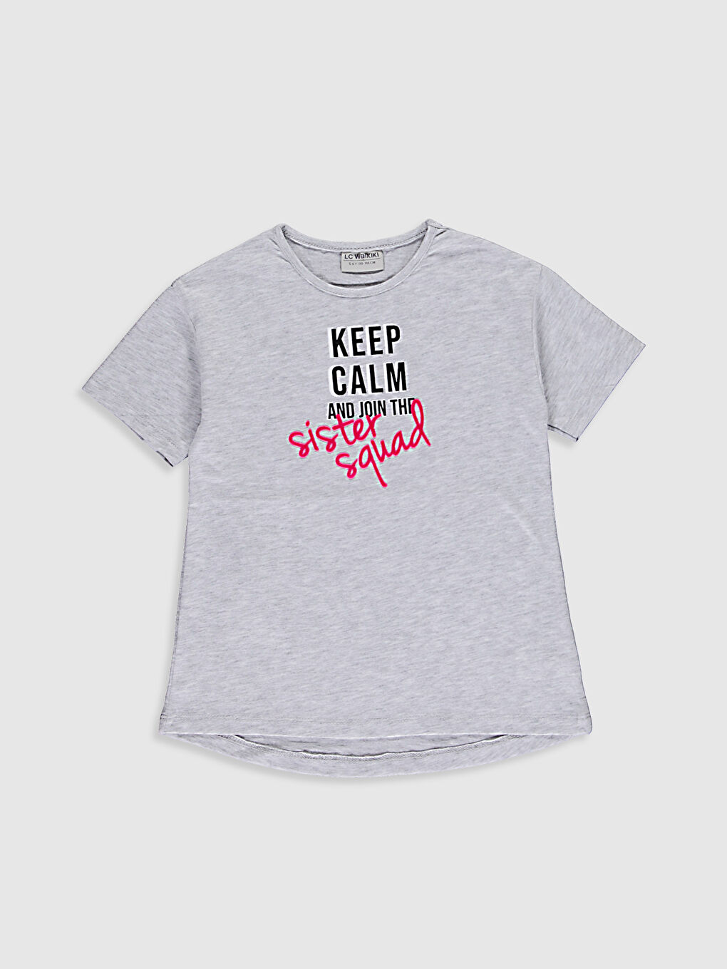 Beyaz Kız Çocuk Baskılı Tişört-1