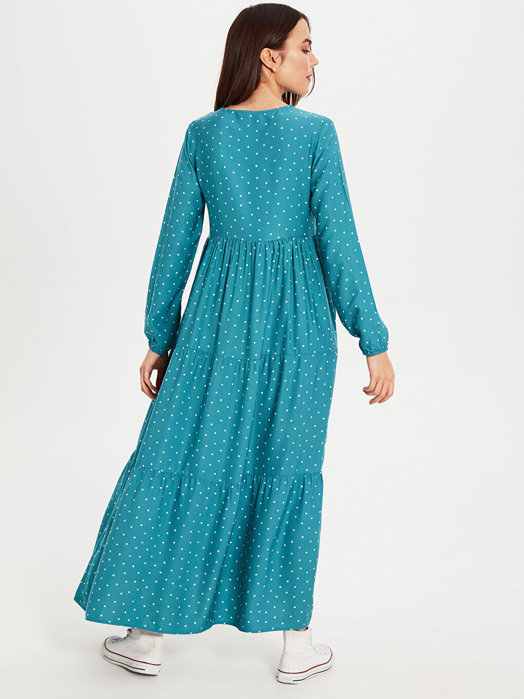 Spotty Viscose Maternity Dress-3
