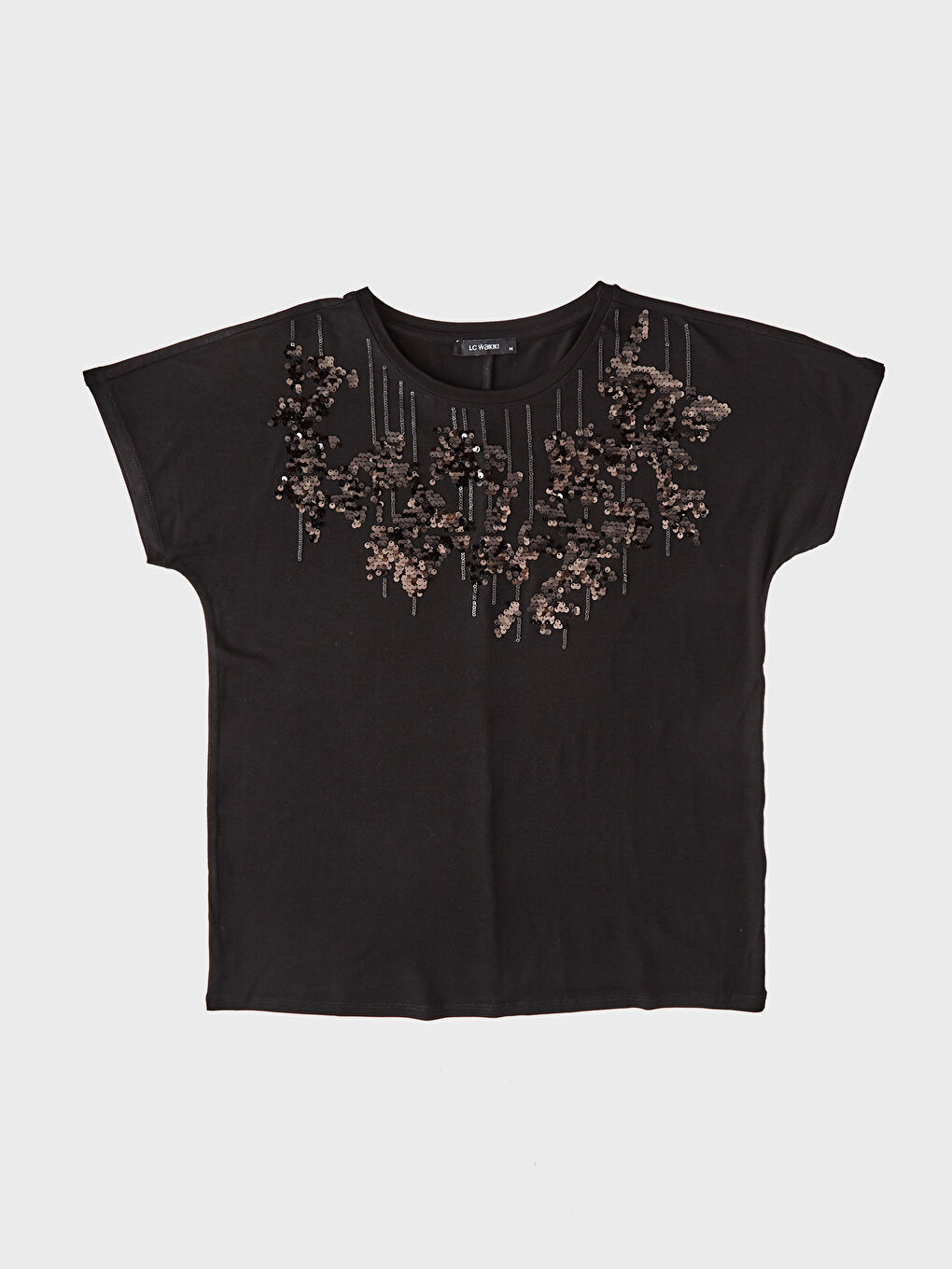 Футболка з круглим вирізом та коротким рукавом для жінок-1