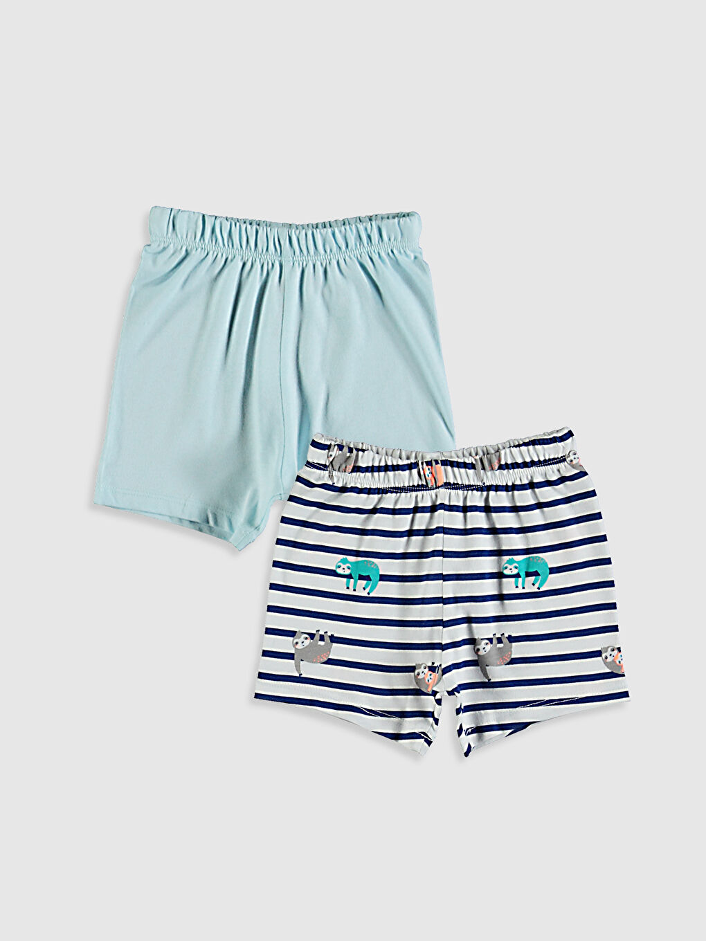 Beyaz Erkek Bebek Şort 2'li