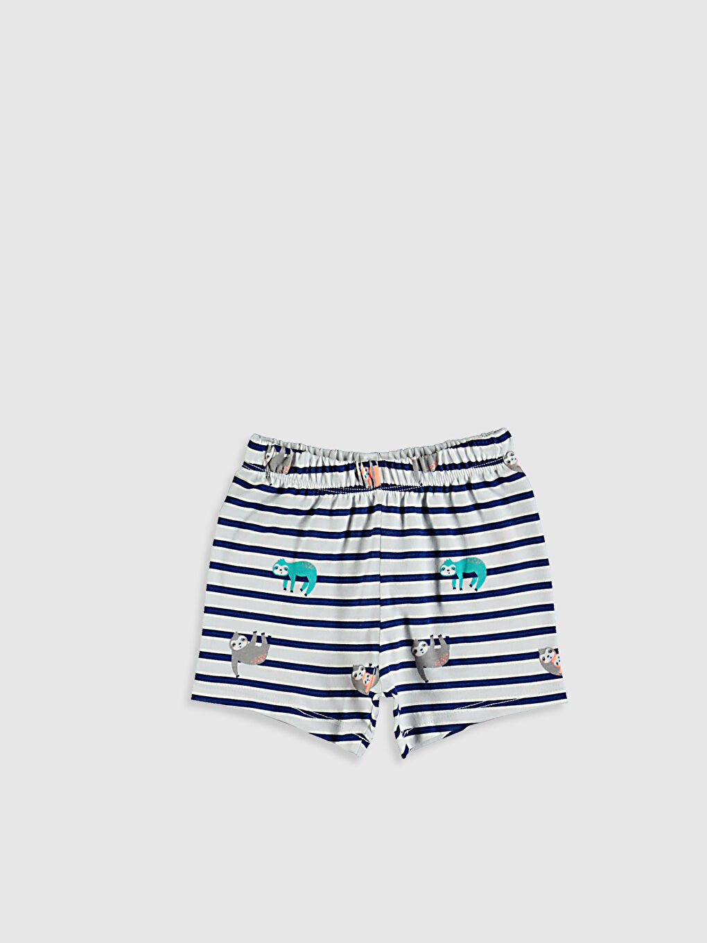 Beyaz Erkek Bebek Şort 2'li-3