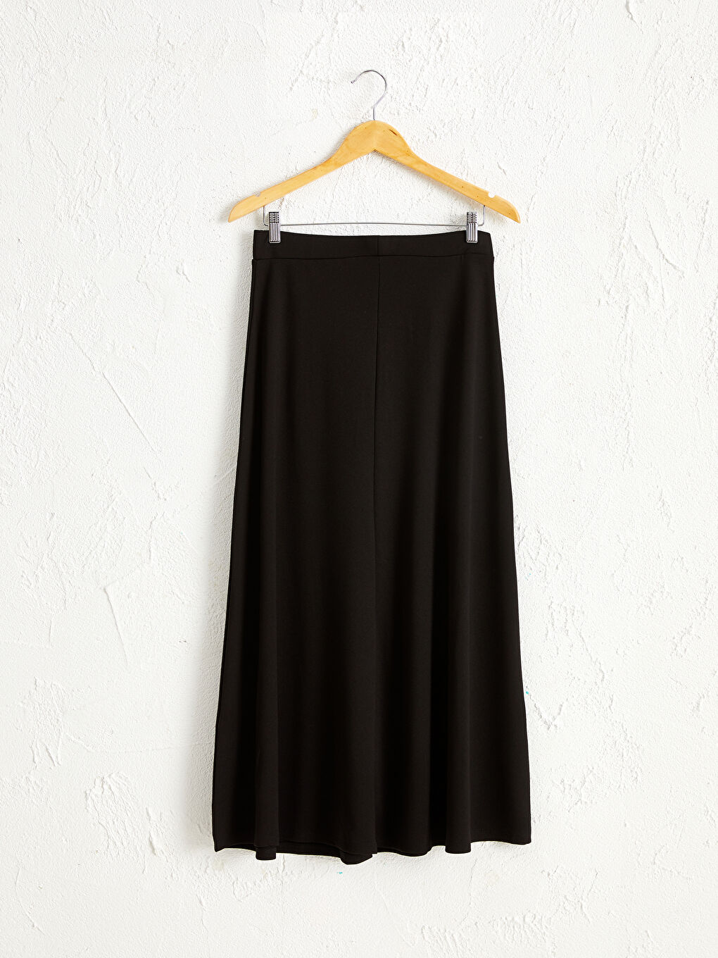 Fustă Lungă din Viscoză cu Nasturi în Față-1