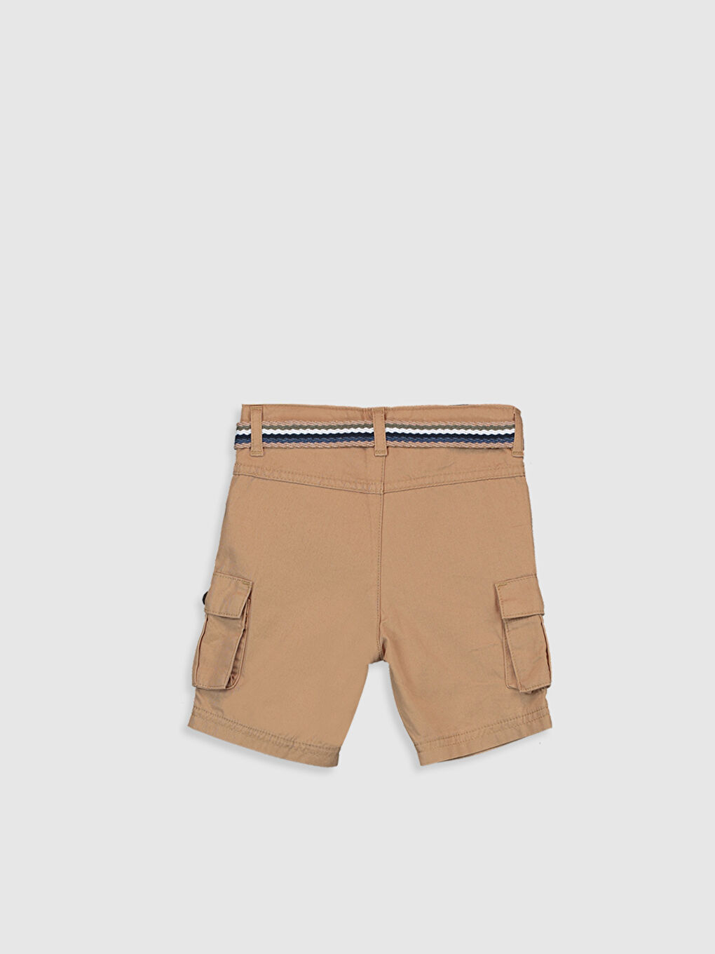 Gabardine Fabric Baby Boy Cargo Shorts and Belt Set of 2-1