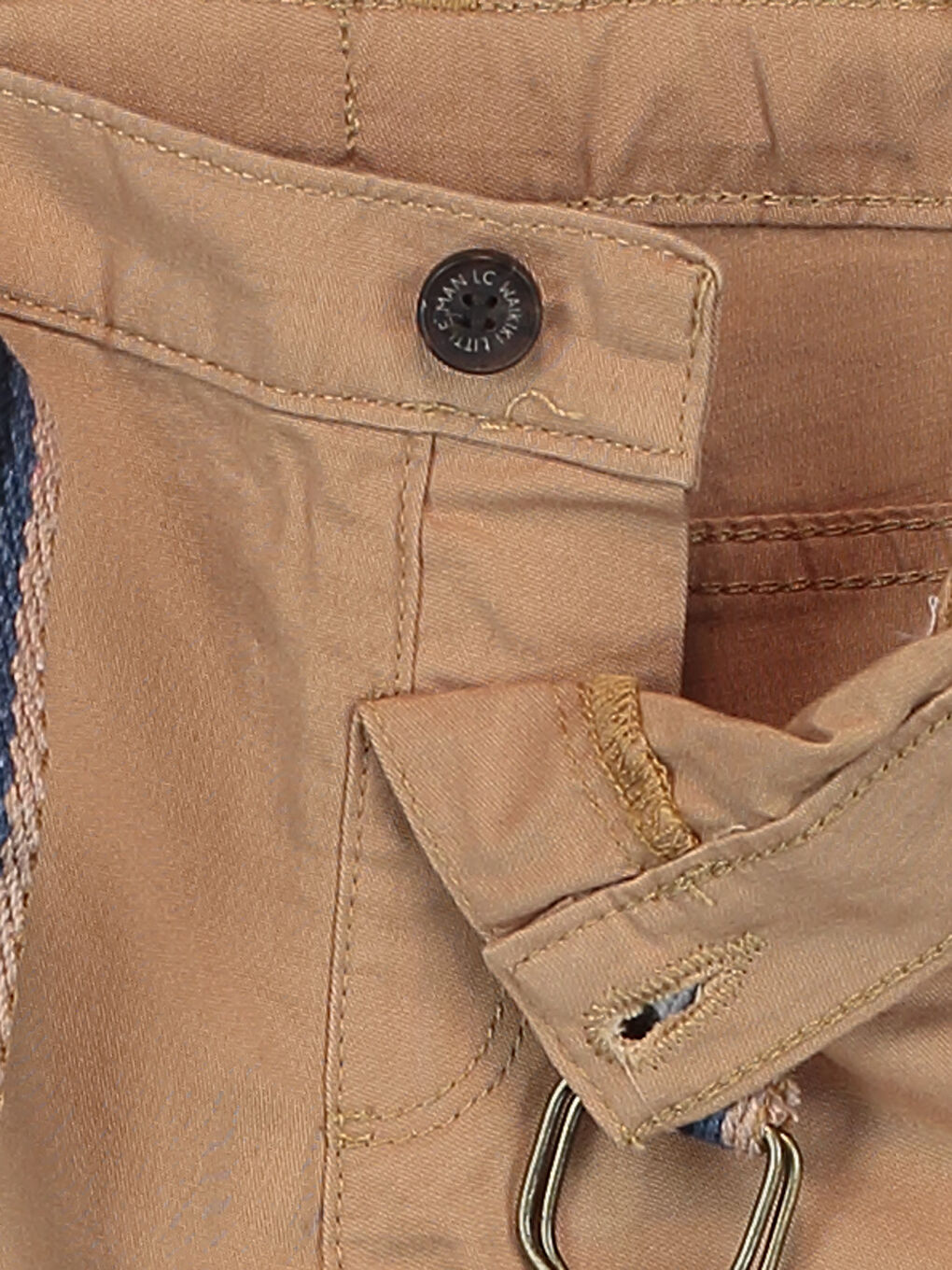 Gabardine Fabric Baby Boy Cargo Shorts and Belt Set of 2-2