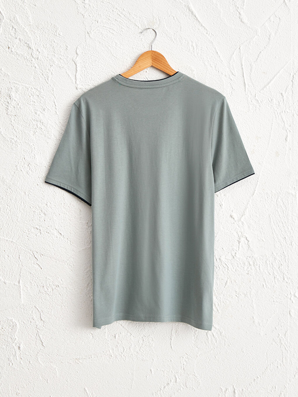 Crew Neck Printed Combed Cotton T-Shirt-2