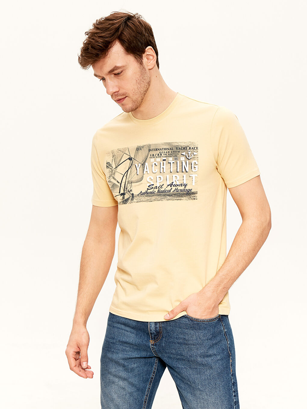 Футболка из чесаного хлопка для мужчин-1