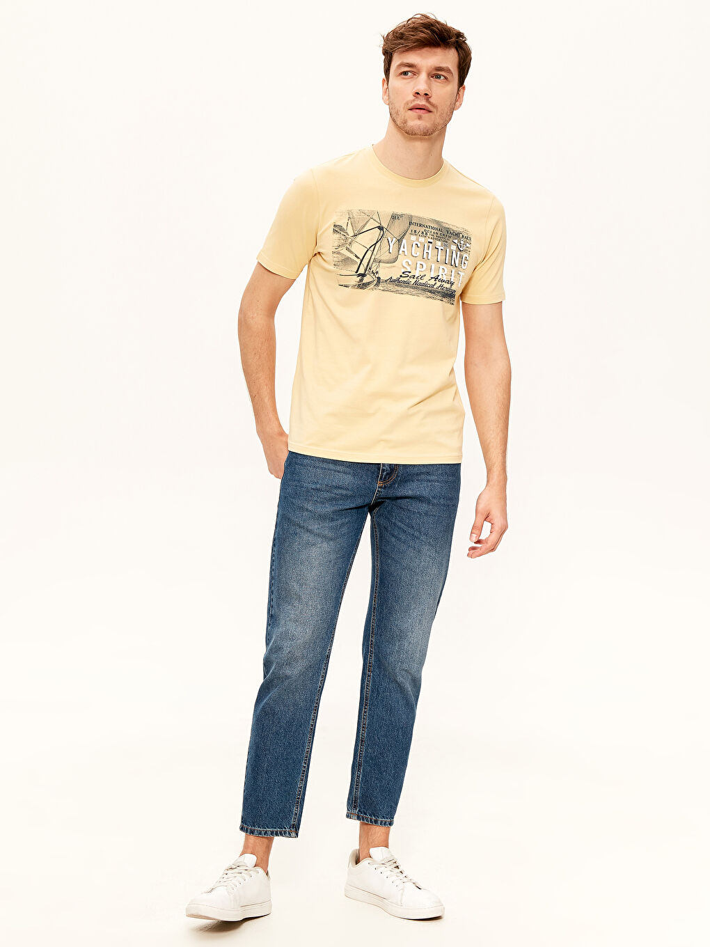 Футболка из чесаного хлопка для мужчин-4