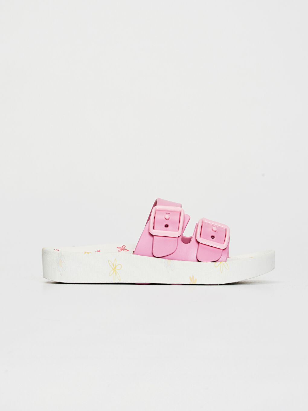 Pembe Kız Çocuk Niloya Lisanslı Çift Bantlı Terlik-2