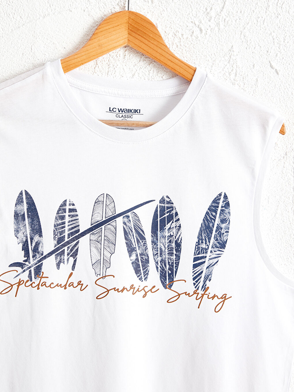 Crew Neck Printed Men's Sleeveless T-Shirt-2