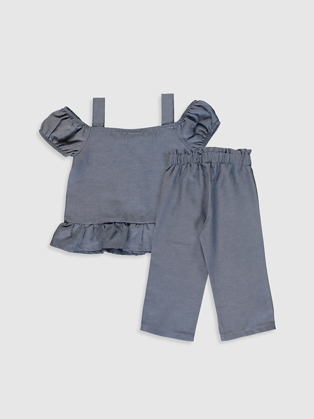 Turkuaz Kısa Kollu Kız Bebek Takım-1