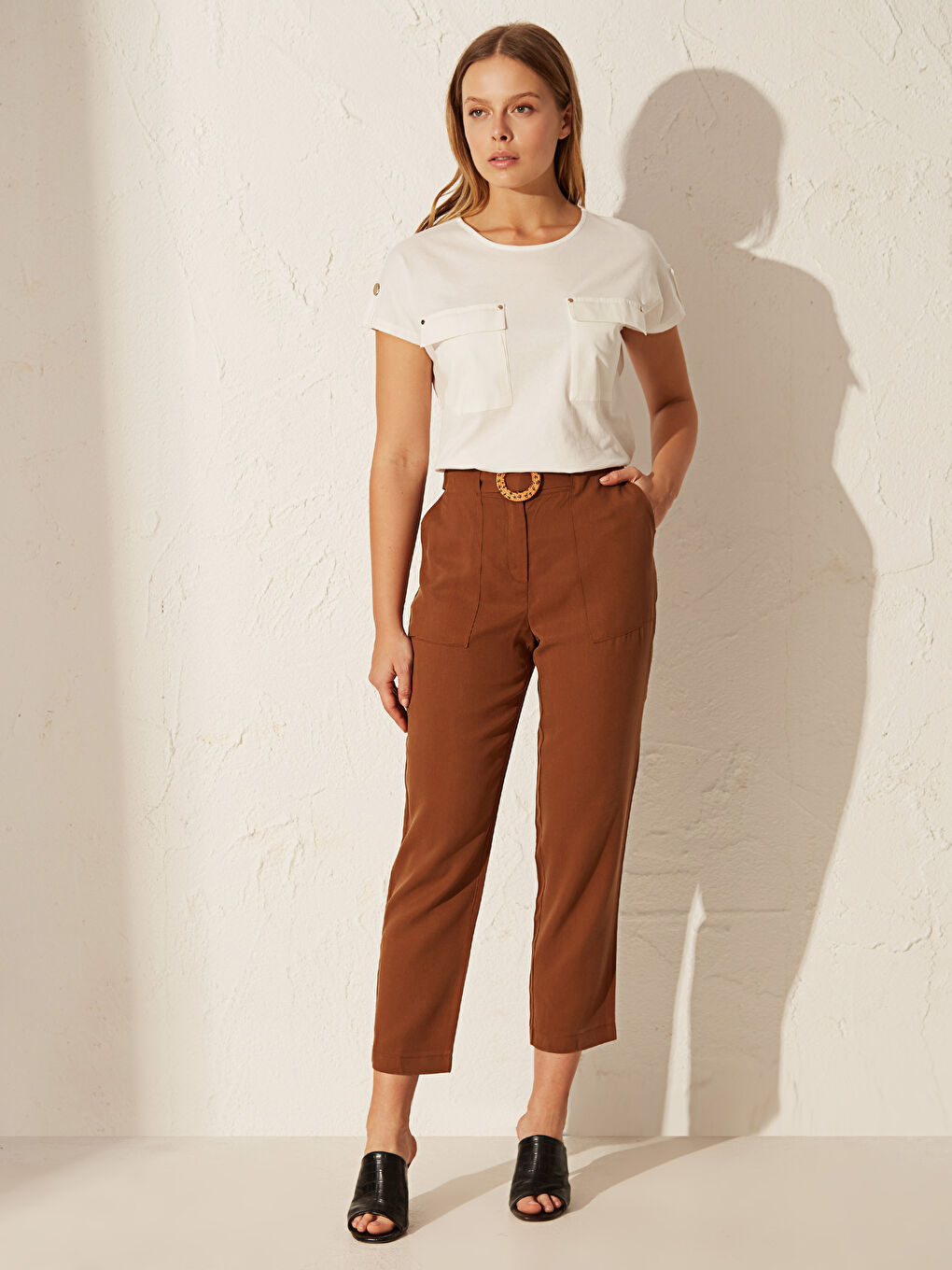 Pocket Detailed Cotton T-Shirt-2