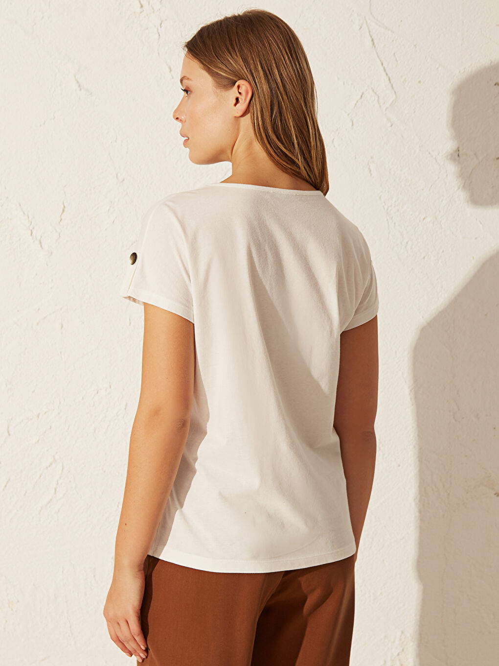 Pocket Detailed Cotton T-Shirt-3