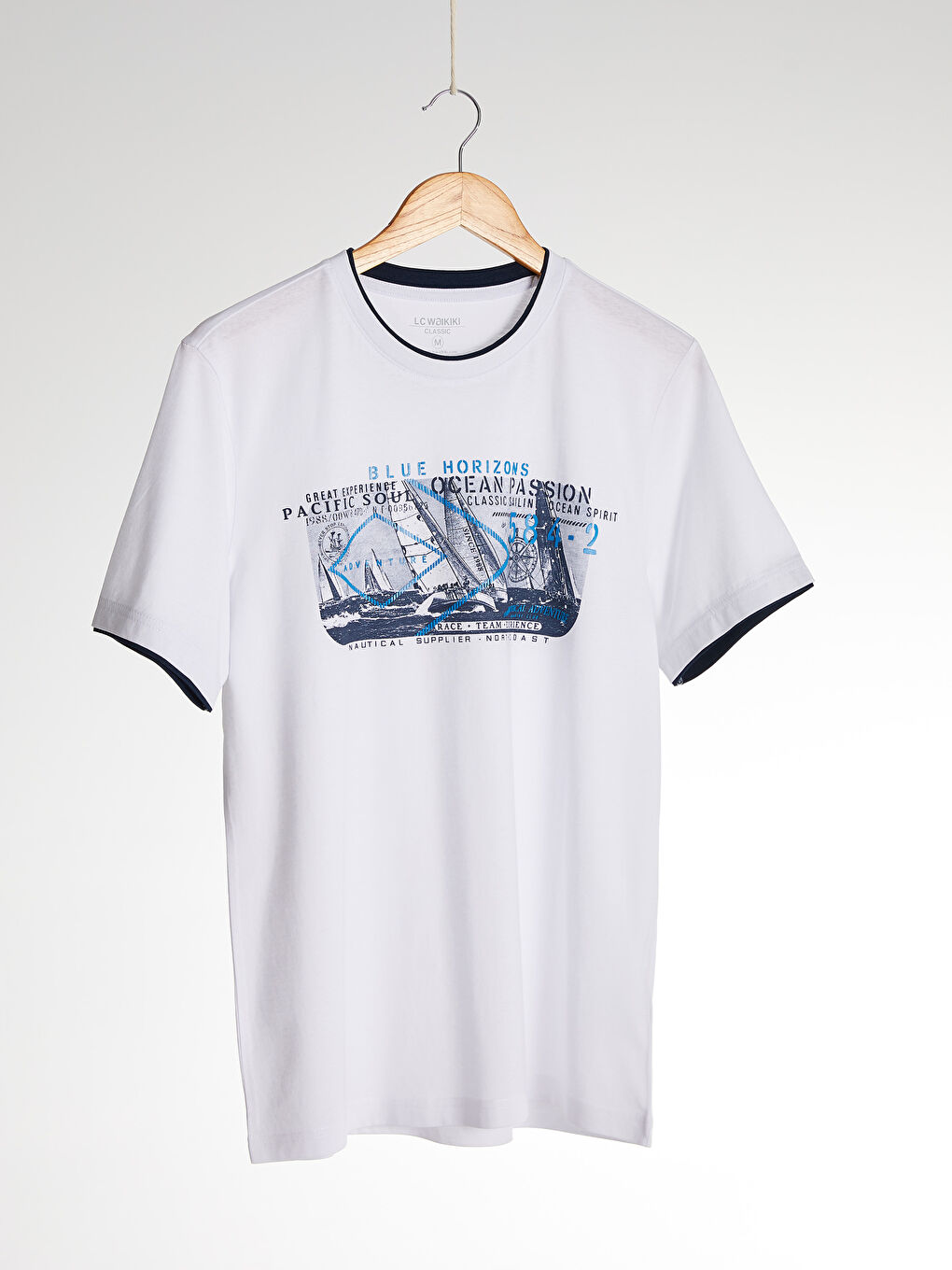 Crew Neck Printed Combed Cotton T-Shirt