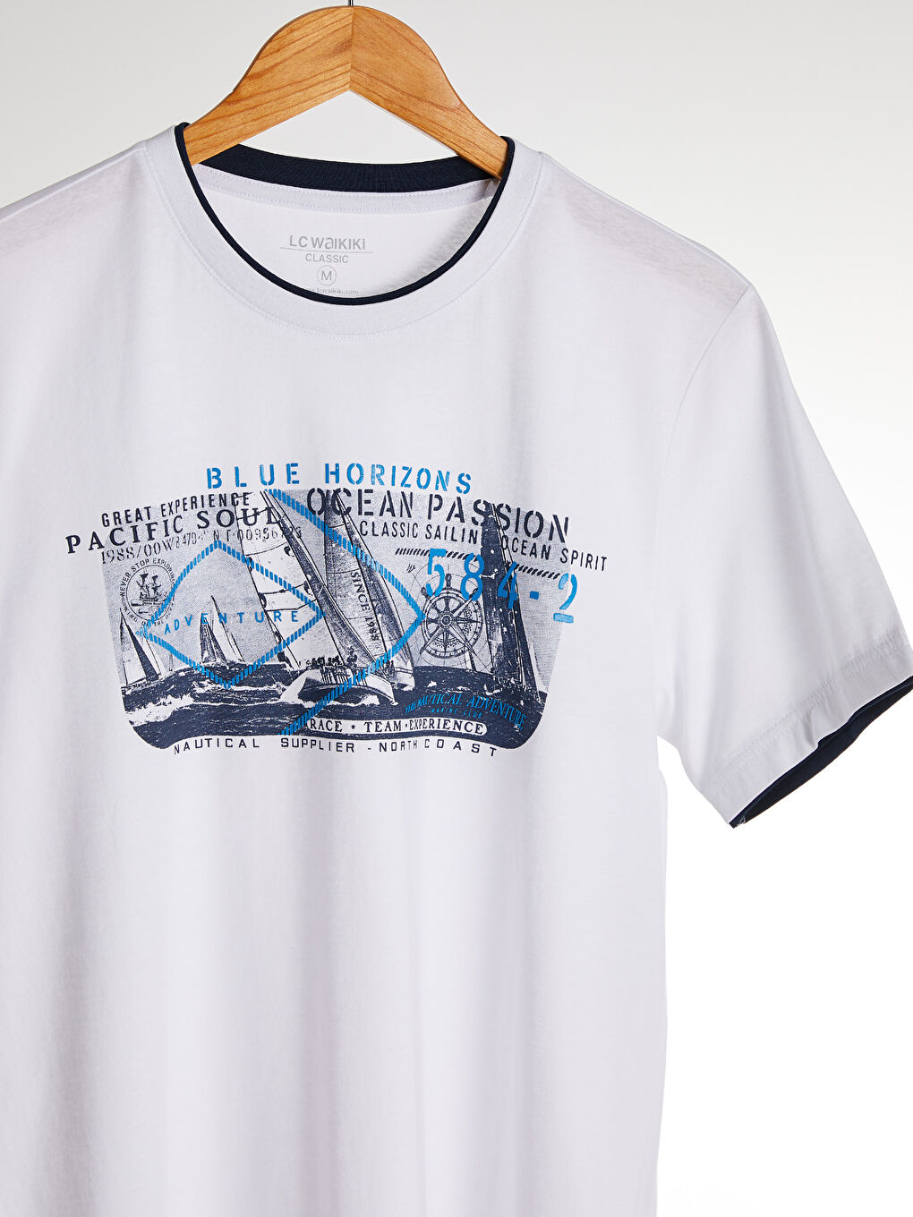 Crew Neck Printed Combed Cotton T-Shirt-1