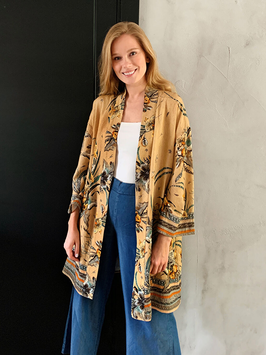 LCWAIKIKI Classic Women's Long Sleeve Kimono -0SM414Z8-LUG