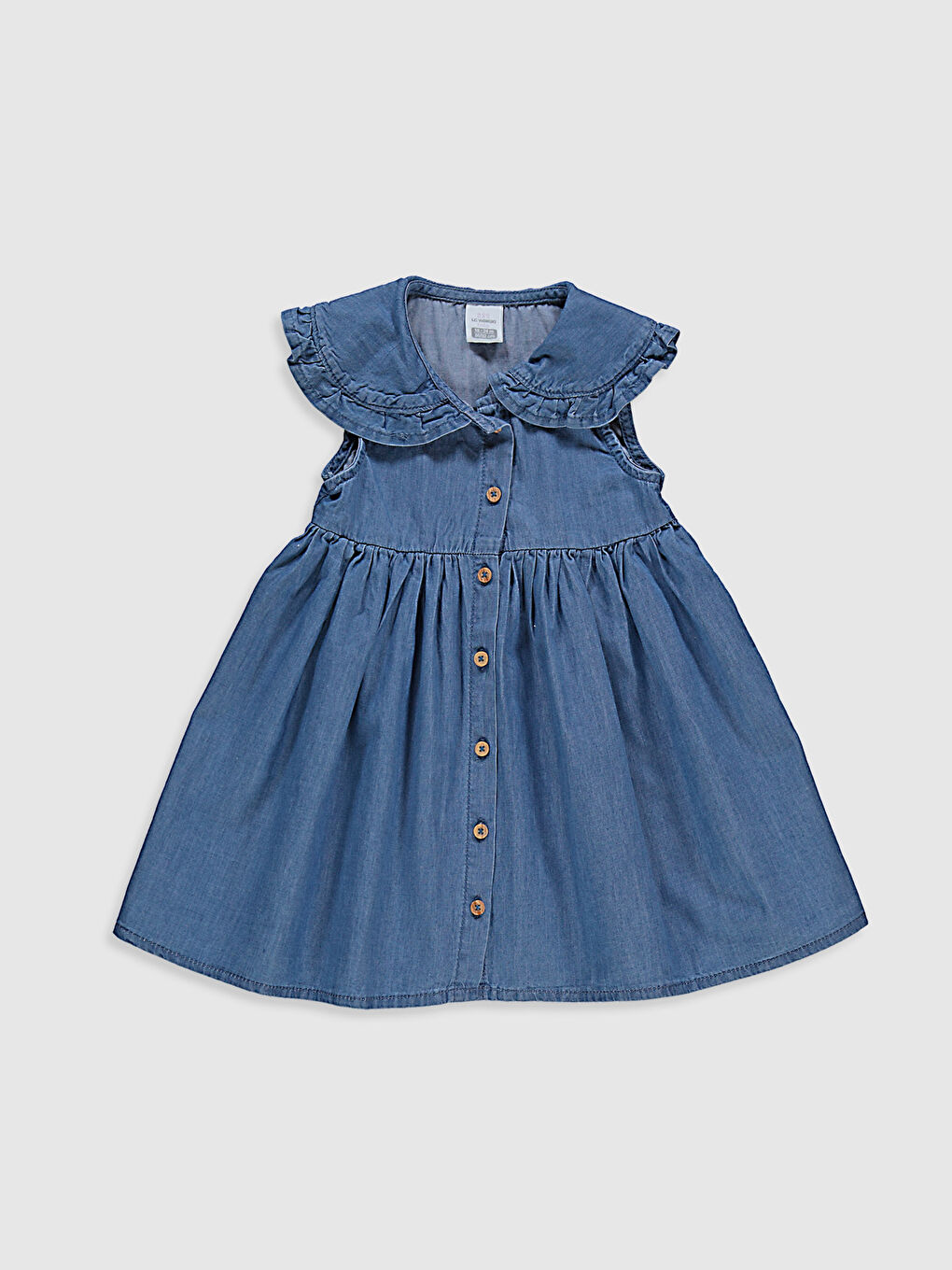 Robe en jean bébé fille à manches courtes