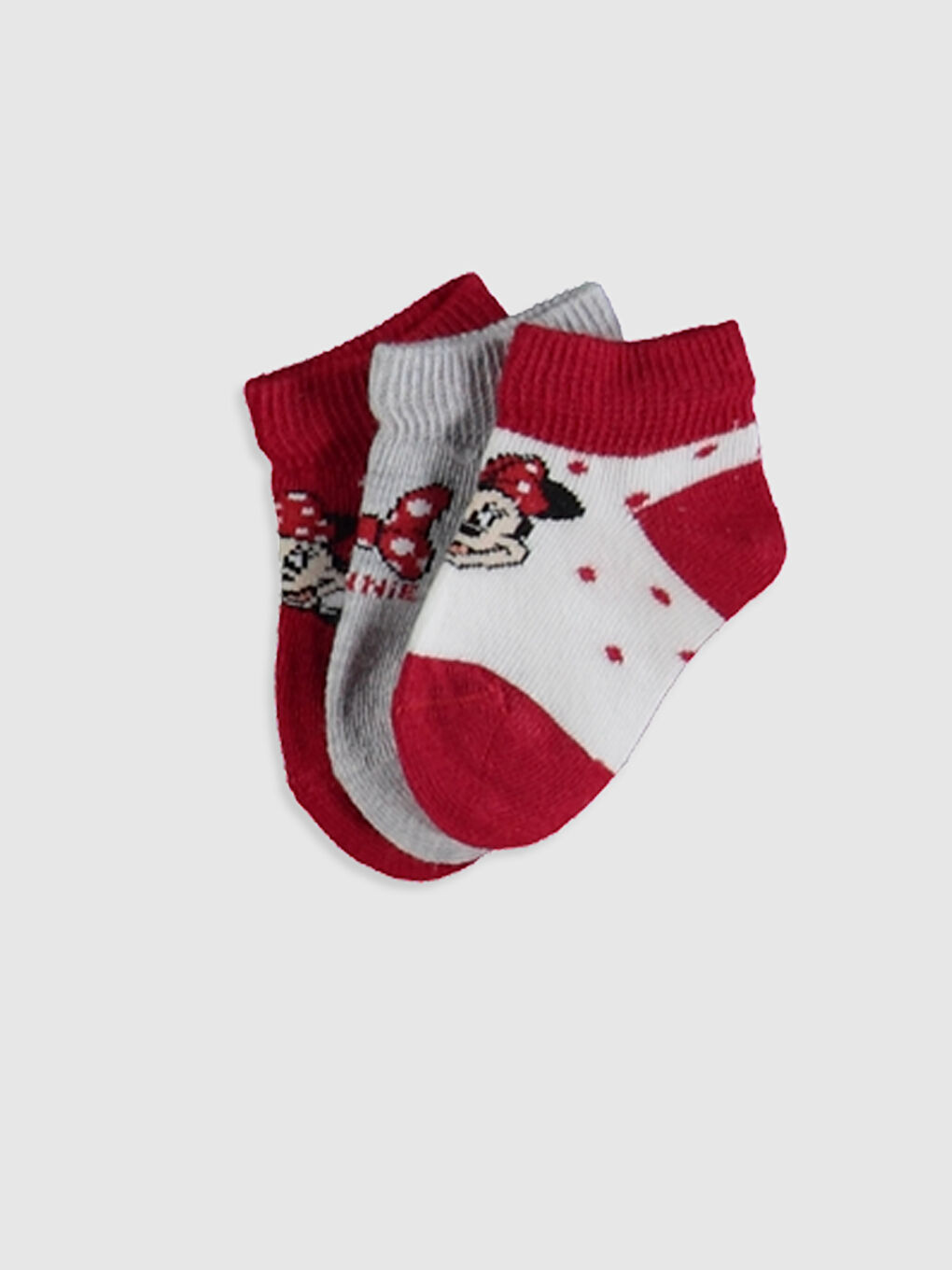 Beyaz Baskılı Patik Çorap