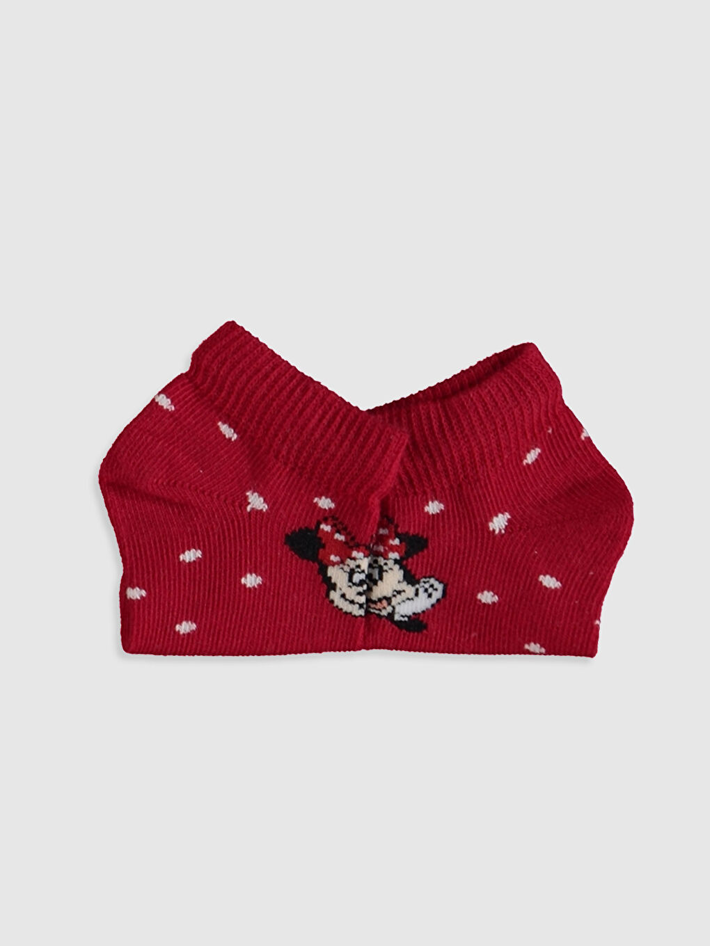 Beyaz Baskılı Patik Çorap-2