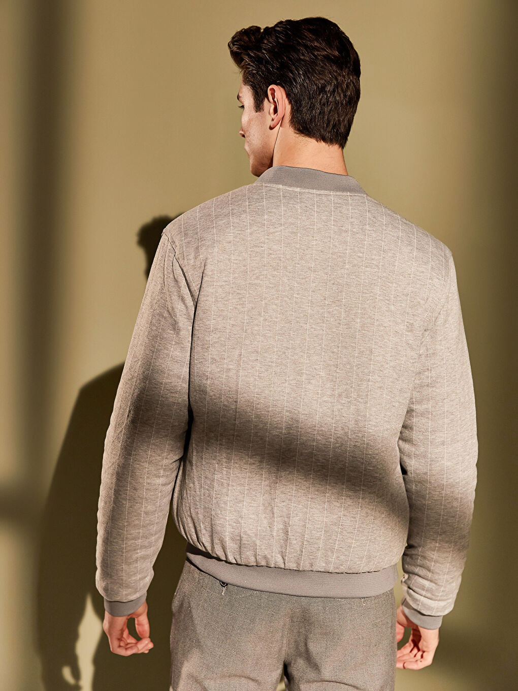 Lacivert Slim Fit Kolej Yaka İnce Mont-8