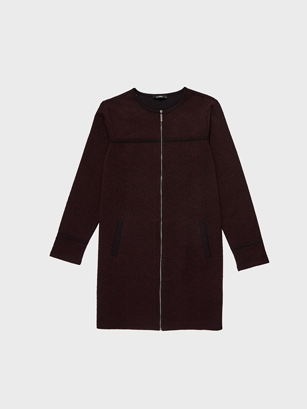 Kırmızı Bisiklet Yaka Uzun Kollu Kadın Hırka-1