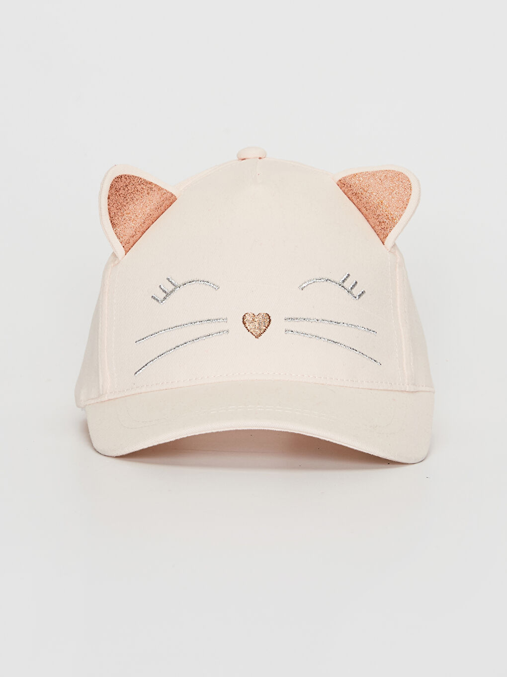 Pembe Kız Çocuk Nakış Detaylı Ter Bantlı Şapka