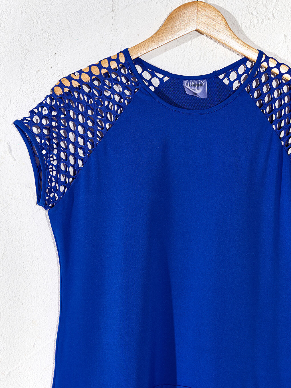 Mavi Kısa Kollu Kadın Tesettür Mayo-2